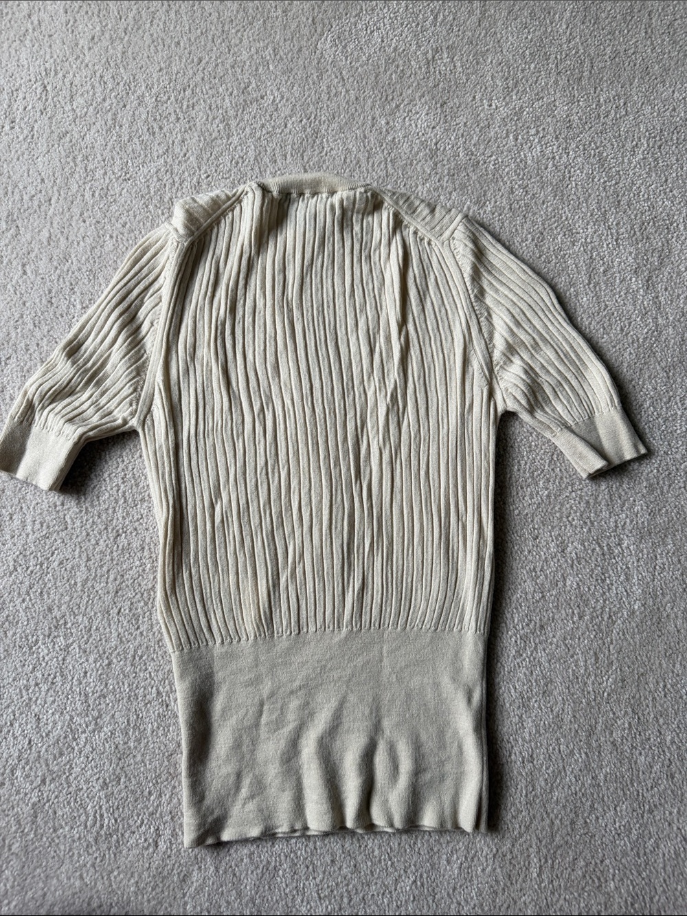 Fendi Cream Ribbed Knit Pullover - Picture 5 of 5